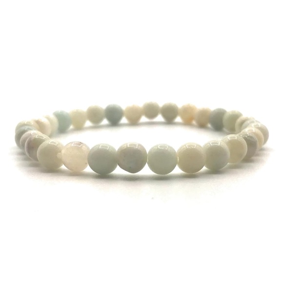 Multi Color Cream Agate Beaded Bracelet - Picture 1 of 1
